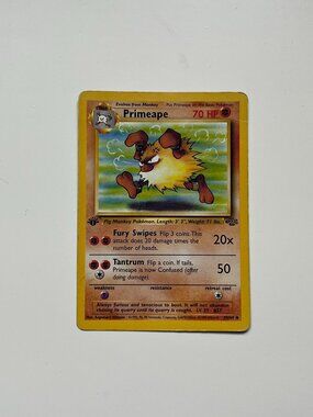 1st edition Primeape Pokemon trading Card nostalgia collectible 90s vintage